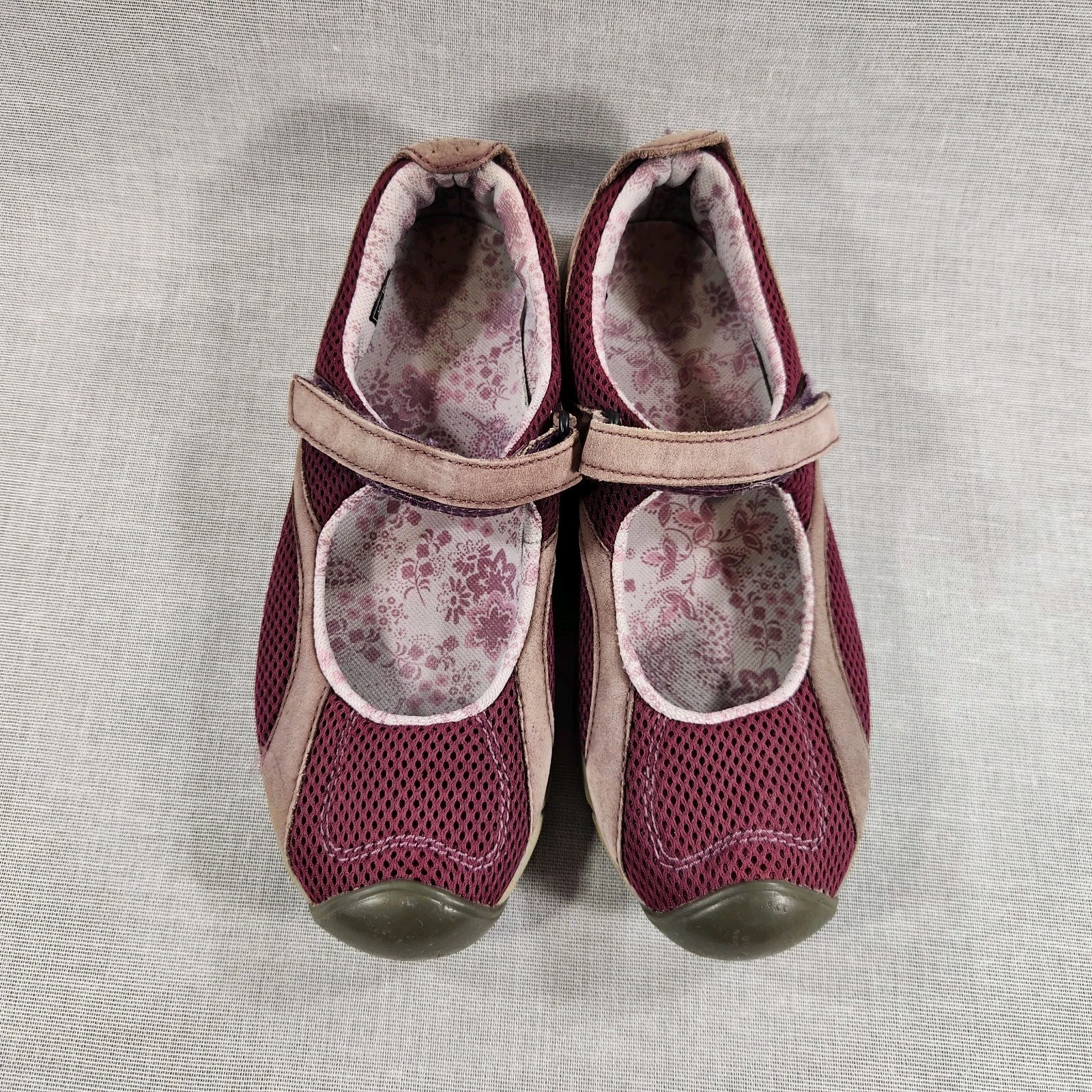 Sandali donna Keen punta chiusa scarpe slip on taglia 9 viola cinturino con gancio e passante