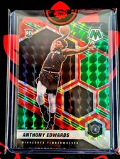 2020-21 Panini Mosaic Anthony Edwards ROOKIE #201 Red Green Choice Prizm SP RC