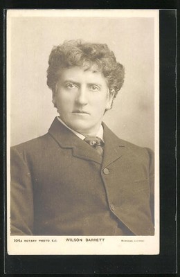 Schauspieler Wilson Barrett im Anzug mit Krawatte, Ansichtskarte 