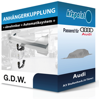 für Audi A3 Stufenheck (4-TüRer) 16-20 G.D.W. AnhäNgerkupplung Abnehmbar Neu