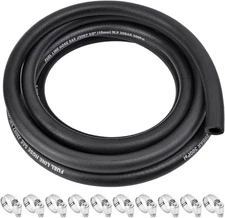 3/8 Inch ID Fuel Line Hose - 10FT Marine Grade Fuel Line with 10PCS Hose Clamps,