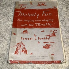 Melody Fun Singing Playing Tonette 1963 Forrest Buchtel Vtg 60s Sheet Music Book