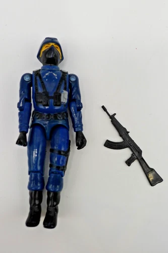 Vintage 1982 G.I. Joe Cobra Officer w Gun - Broken Right Hand