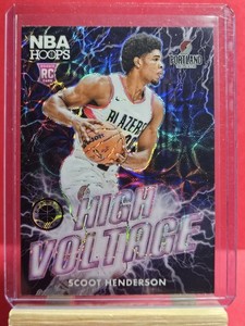 2023-24 Panini Hoops Premium Stock High Voltage #1 Scoot Henderson RC SSP