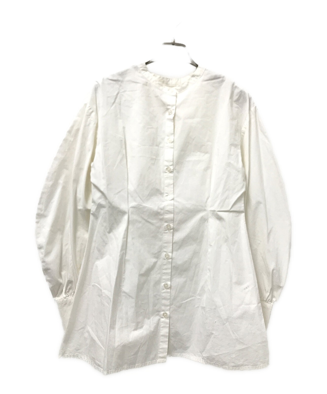 Ameri Peplum Jacket with Puff Blouse/ Beige/ Size… - image 3