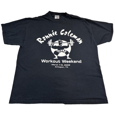 Ronnie Coleman Workout Weekend 2008 T-Shirt Black Faded XL