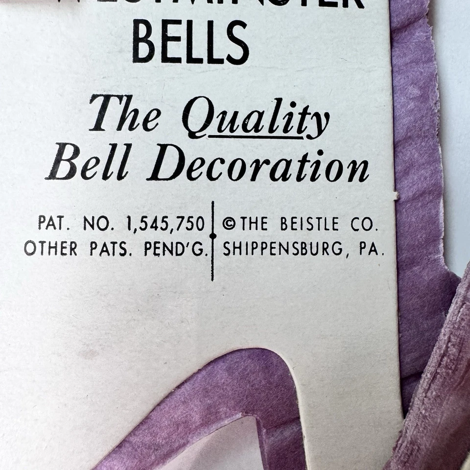 Vintage Beistle Wedding Bells Westminster Bells Purple Honeycomb Tissue Paper - Image 3 of 4