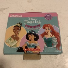 DISNEY PRINCESS PHONICS READING PROGRAM BOX  1-10 BOOKS LEARNING SCHOLASTIC B23