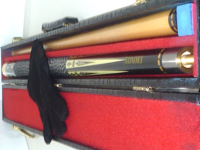 Billard Queue Ebonite 3 Sterne Vintage Cue Kö hochwertig Koffer Zub Schnäppchen