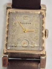 BULOVA Vintage Mécanique Femme 21 Rubis Boîtier Plaqué Or 10 Microns
