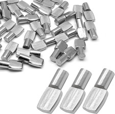 60Pcs 7Mm Shelf Pins, Nickel Plated Shelf Support Peg, Spoon Shaped Cabinet Shel