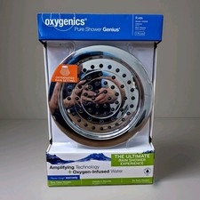 Oxygenics Rain 7.5in Round Rain Shower Head Chrome High Pressure Watersense