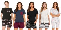 Women's Pyjamas Sets with Shorts Ladies Nightwear Pjs Set for Women S-XXL