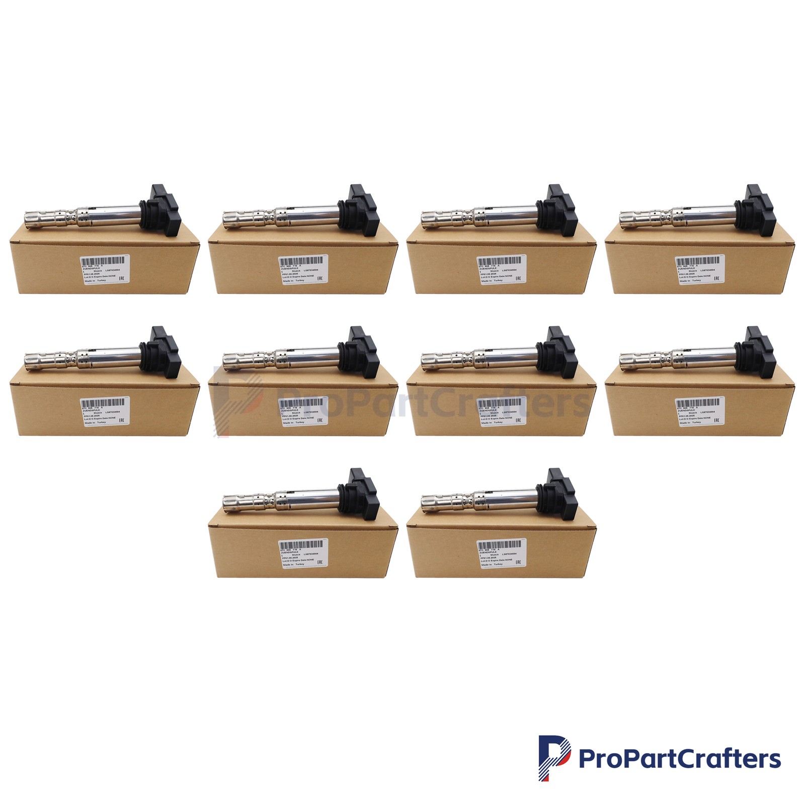 10PCS Ignition Coil Kit 07C905715A Fit 03-12 Bentley W12 6.0L 05-09 Audi A8 6.0L
