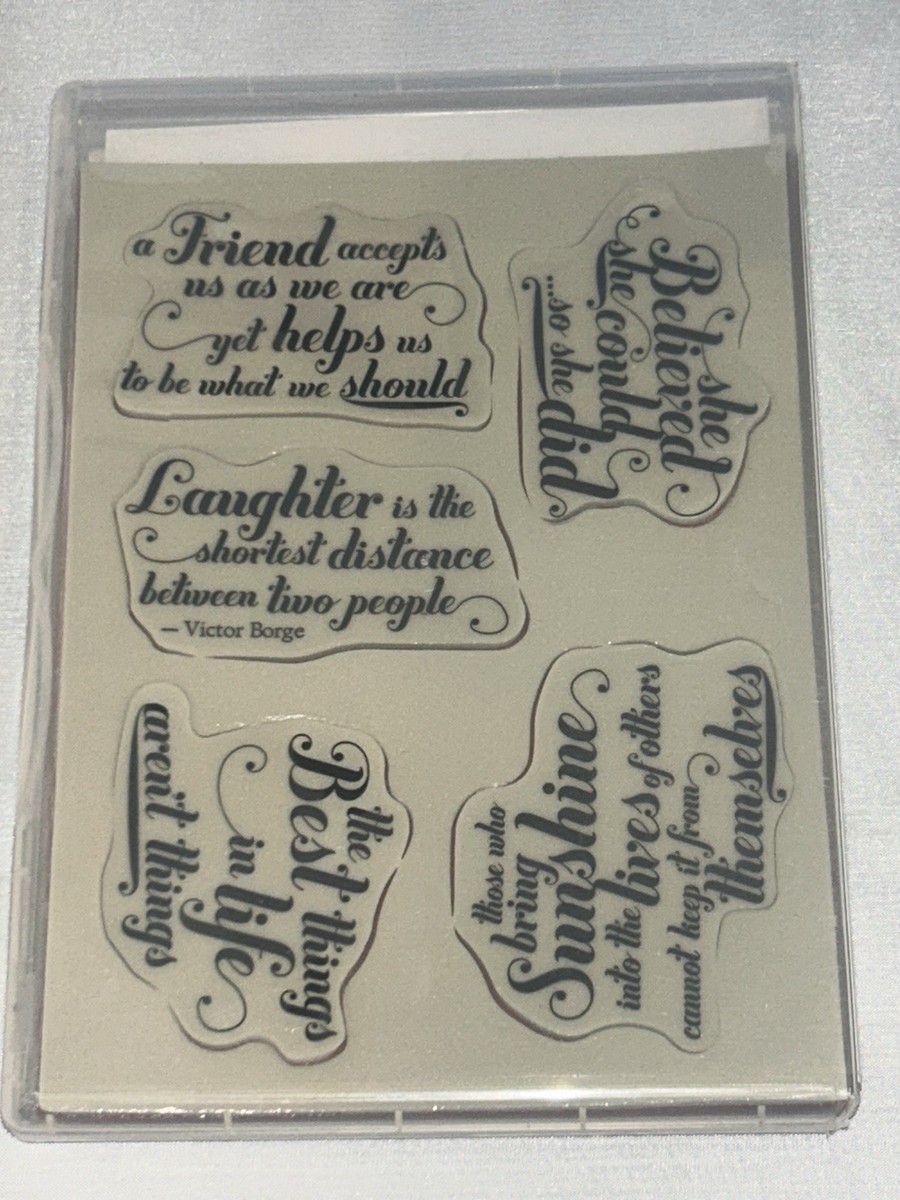 Stampin' up Feel Goods 5pc Cling Stamp Set 129684 for sale online
