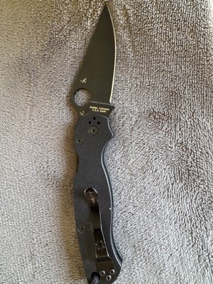spyderco paramilitary 2 C81GPBK2 all black G-10 CPM-S45VN