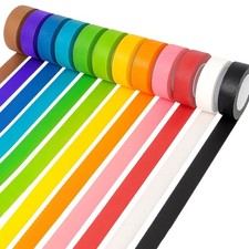 12PCS Colored Masking Tape, Tape for 2/3In x 13Yards, Multiple colors