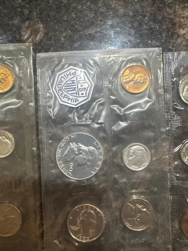 Lote de 4 juegos especiales 1965 X2 como nuevos 1963 1962 Eisenhower, plata 40 % Foto 3 de 4