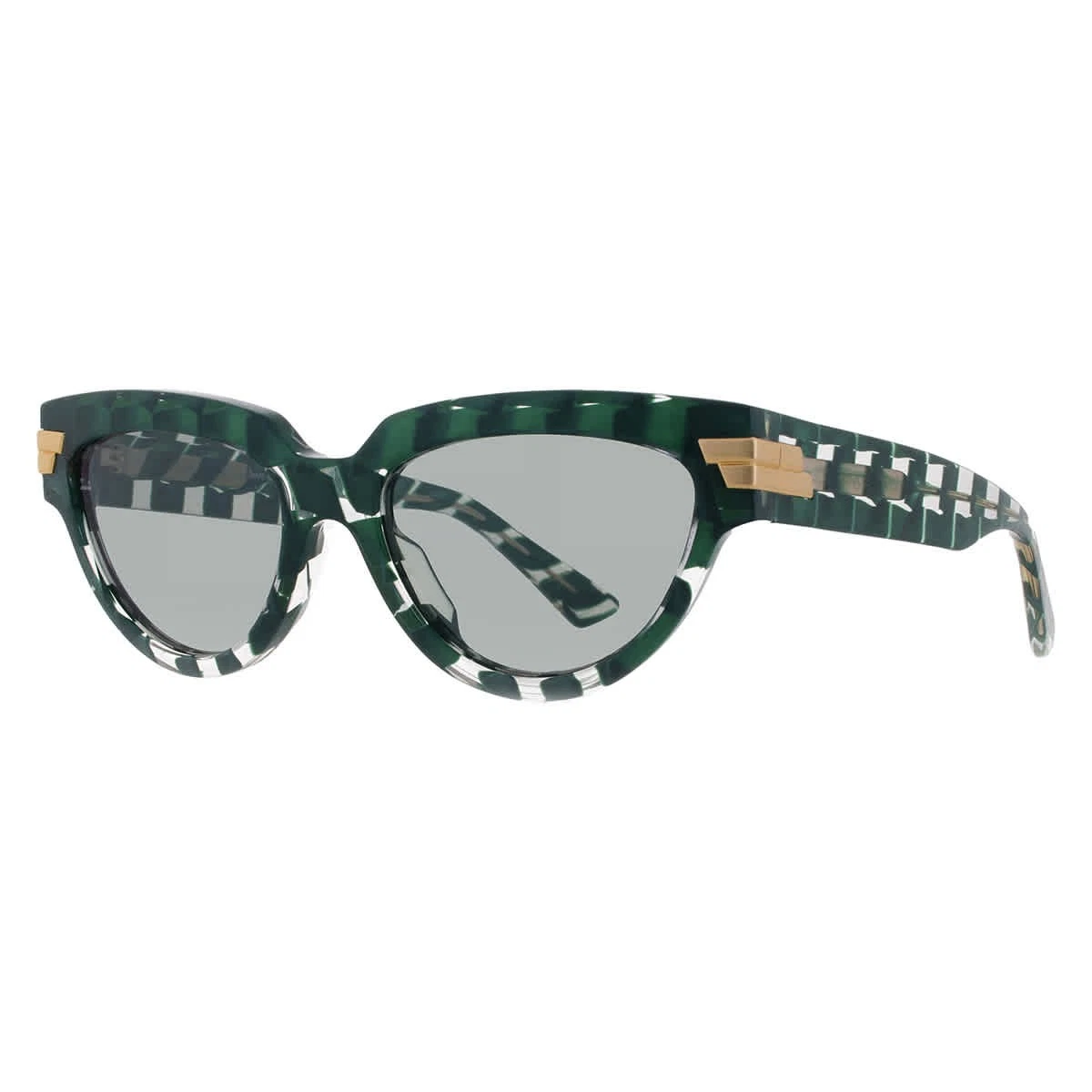 Bottega Veneta New Classic Geometric Sunglasses Green & Silver BV1224S Unisex Bottega Veneta Green Sunglasses for Women for sale | eBay main image 2