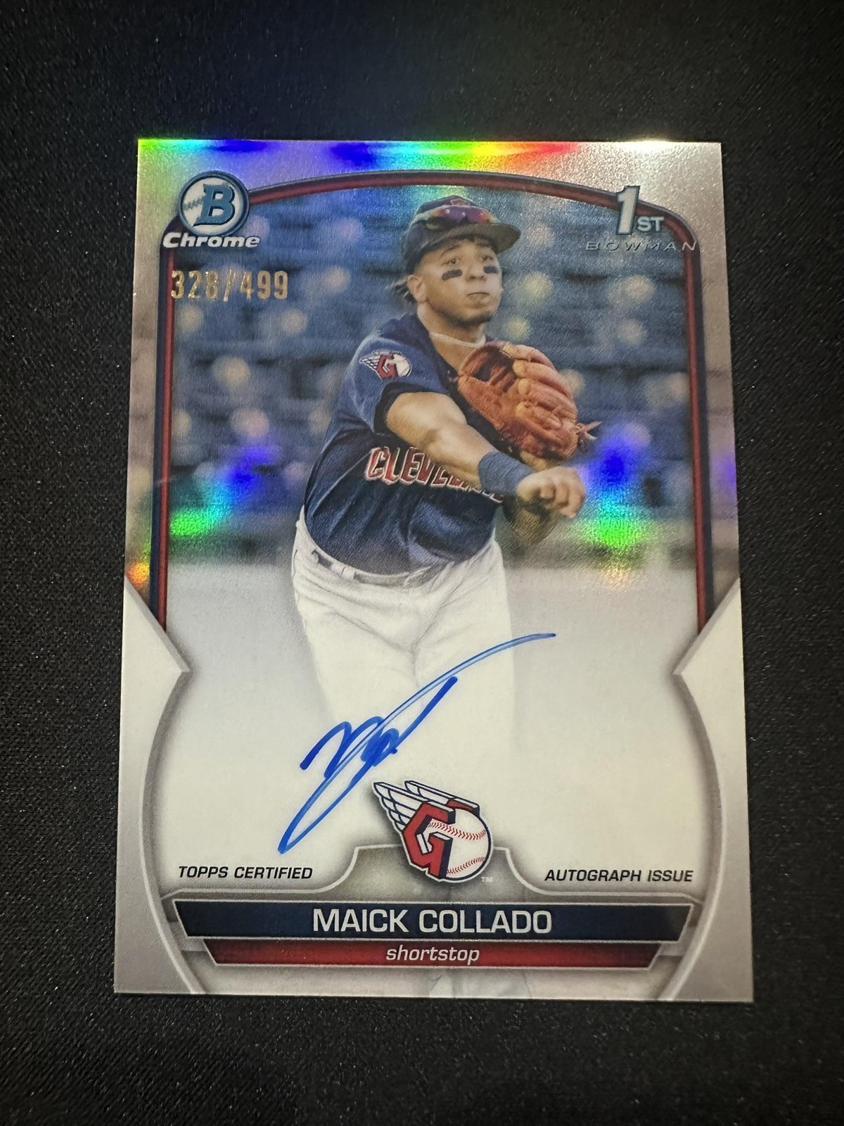 2023 1st Bowman Chrome #CPA-MCO Maick Collado Refractor Auto /499 Guardians