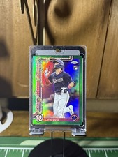 Topps 2024 Chrome Holiday Green Refractor /99 Dylan Crews Rookie #HC46 Nationals