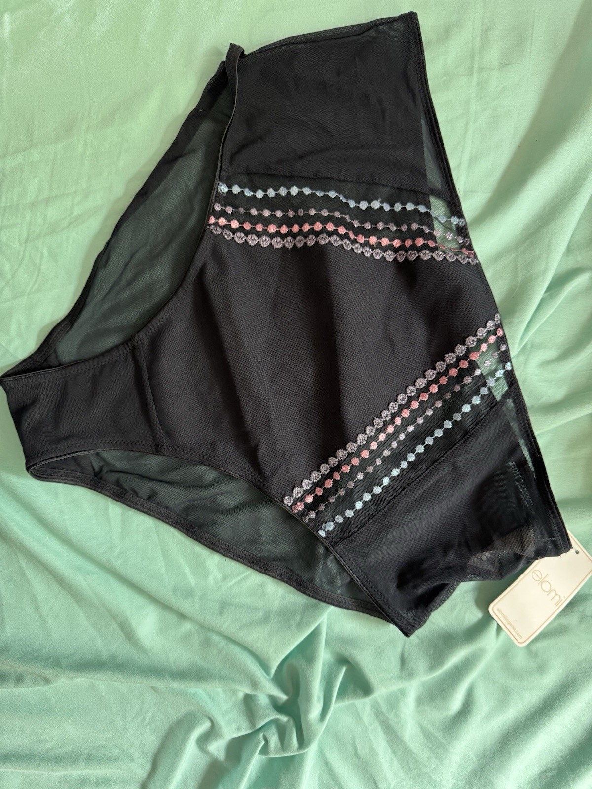 Nuevo con etiquetas $32 Calzoncillos Elomi [XXL] Matilda Embellecidos en Azul Unicornio/Gris #T1031
