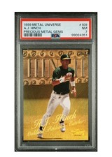AJ Hinch 1999 METAL UNIVERSE PRECIOUS METAL GEMS  35/50 PSA 7 #109 PSA POP 1 