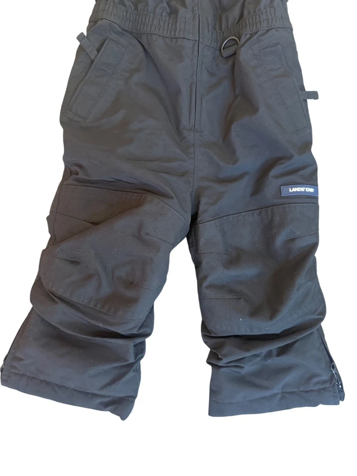 Lands' End Squall Toddler Black Ski Snow Bib Size 2T Youth Unisex Boys Girls - Image 3 of 4