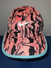 Youth Nike Size 4-6x Featherlight Dri-Fit Swirl Adjustable Hat Cap Girls Pink
