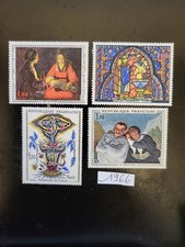 1966 FRANCE 1479 1492 1493 1494 "DE LA TOUR-VITRAIL-TAPISSERIE-DAUMIER" NEUFS