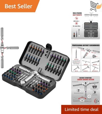 66-in-1 Magnetic Screwdriver Set with Alloy Steel Bits for Furniture Home Repair