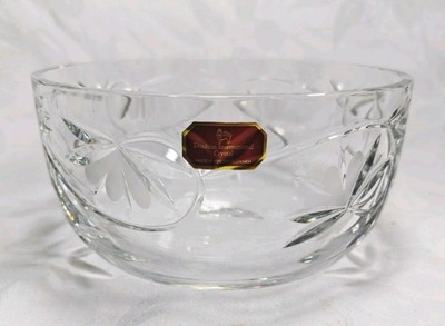 Doulton International Obstschale aus Kristallschliffglas 20 cm Made in Czechoslovakia
