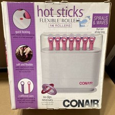 Conair Hot Rollers Set 14 Flexible Rollers 2 Sizes Quick Heat No Clips HS18WPK