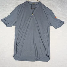 McDonald's Apparel 1/4 Zip Mens Large Employee Shirt Short Sleeve