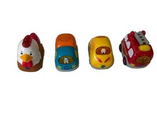 VTECH Go Go Smart Wheels Vehicles Lot of 4 Taxi Fire Truck Rooster Truck