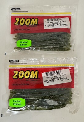 Zoom Finesse Worm Super Salt Plus 2/20 Packs Watermelon Magic 4-283