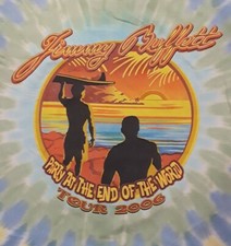 Jimmy Buffet 2006 Party At The End Of The World Tour Mens Large Tie Dye Shirt