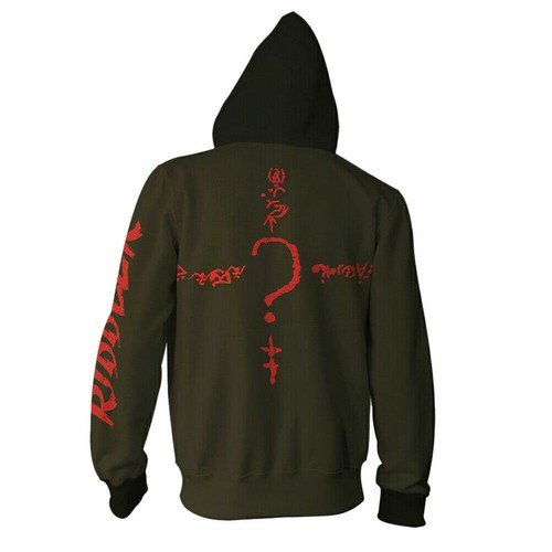 Batman Gotham Knight Riddler 3D Hoodie T-shirts Superhero Sweatshirt Jacket Coat - Picture 4 of 17