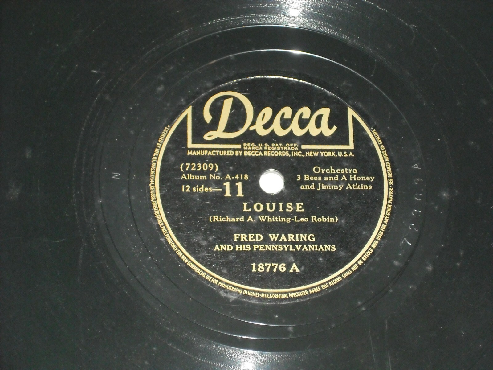 FRED WARING-Louise (1944) DECCA 10" Shellac Single