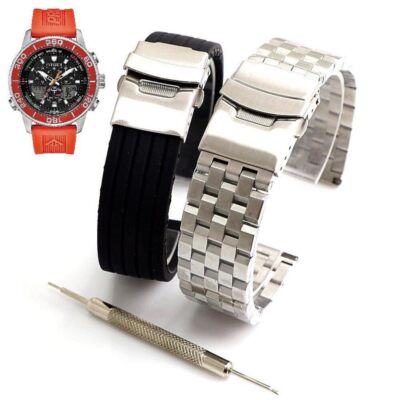 Steel Rubber Replacement Watch Band Citizen Sailhawk JR4061-00F 18E C660-R011707