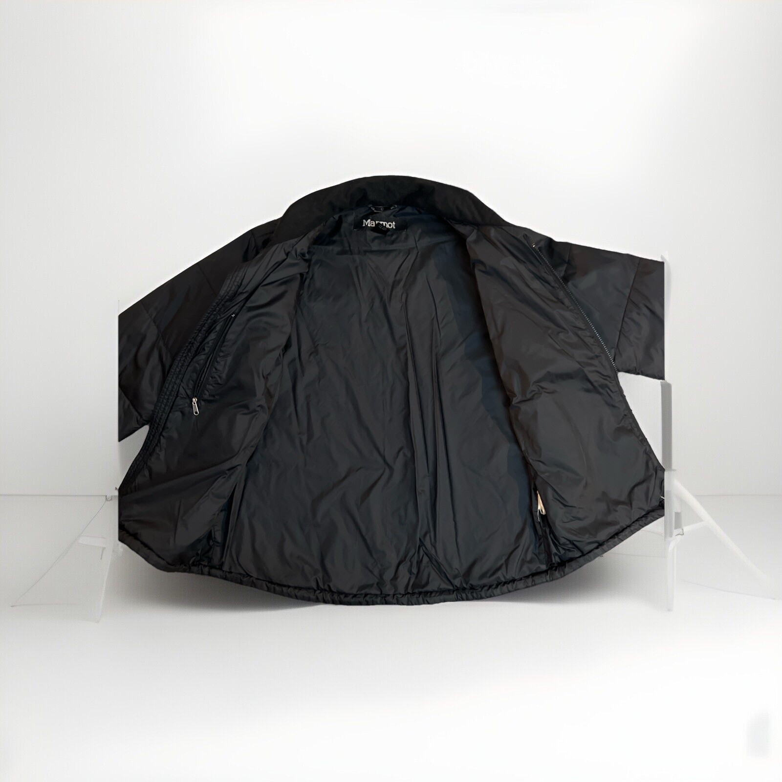 Marmot Men's Medium Solid Black Full Zip Zipper P… - image 10