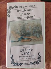 HAT FLORAL ART LESSON VIDEO VHS DeLANE LANGE WILDFLOWER SPONGE ACRYLIC 1989