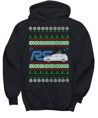 18 Ford Focus RS Ugly Christmas Sweater  - Hoodie