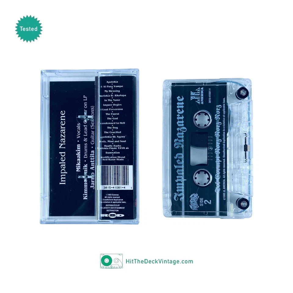 Impaled Nazarene - Tol Cormpt Norz Norz Norz Cassette Tape (1993) Metal TESTED - Image 2 of 2