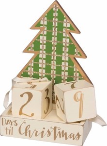 wooden block christmas tree