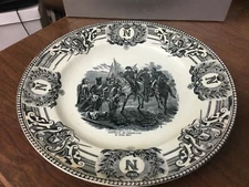 Boch Freres 9-1/2" Napoleonic Battle Scenes Plate Bataille de Friedland