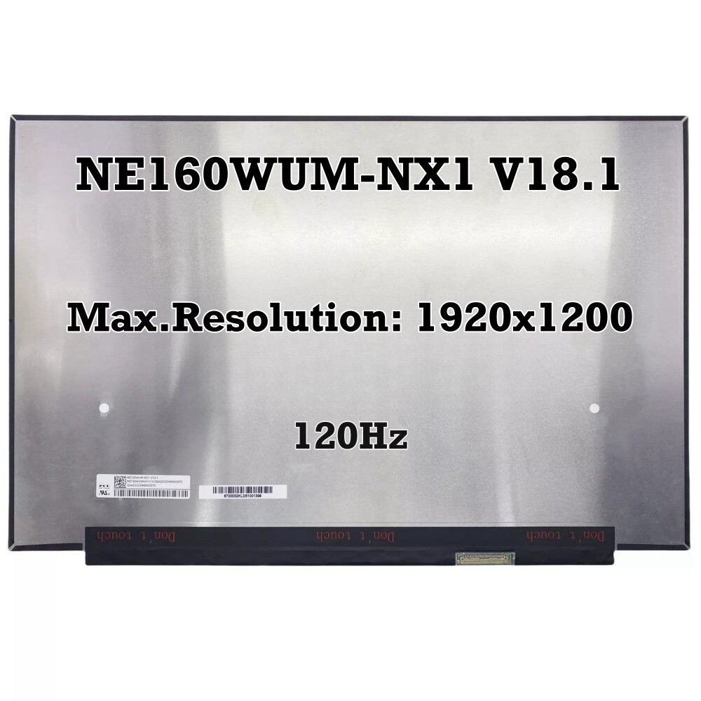 NE160WUM-NX1 V18.1 16.0'' 1920x1200 Screen LCD IPS Panel Display