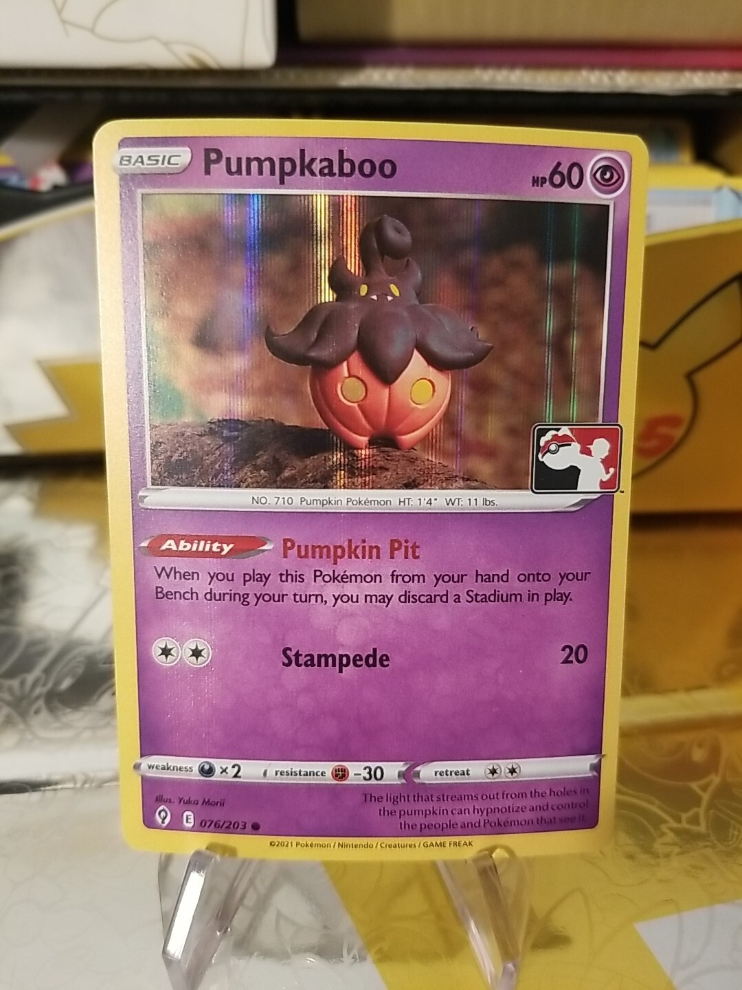 Pumpkaboo Holo Pokemon Prize Pack Series 2 Promo Pokemon Card NM/LP Play Stamp