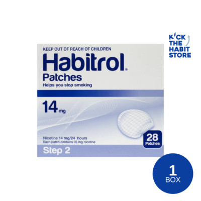 Habitrol Nicotine STEP 2 Transdermal Patch 14mg 28 Patches 1 Box 11/2026+