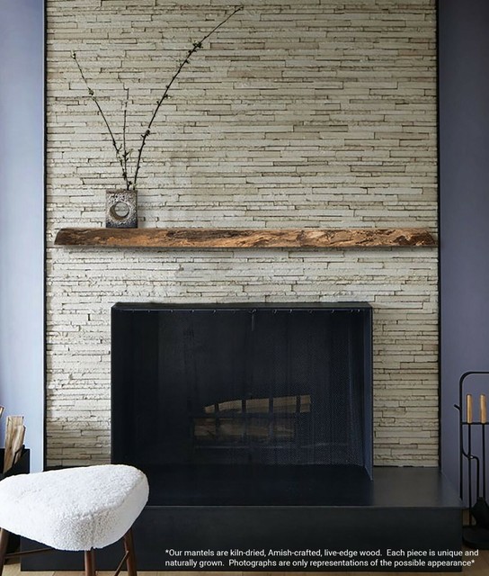 Fireplace Mantel Amish Cut Kiln Dried 4 Ft Long Live Edge Maple